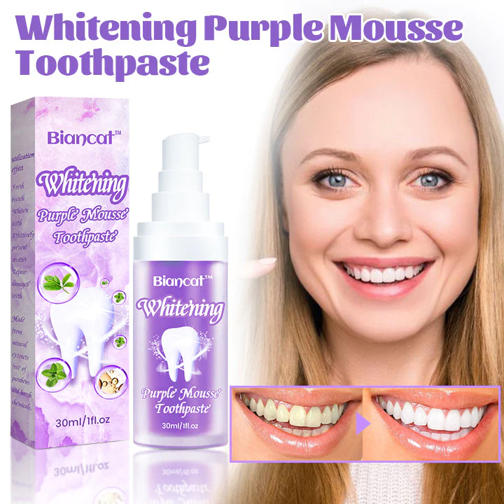 Biancat Whitening Purple Mousse Toothpaste