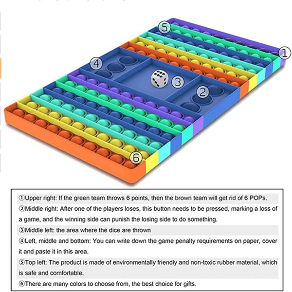 Popper Game Rainbow Chess Board