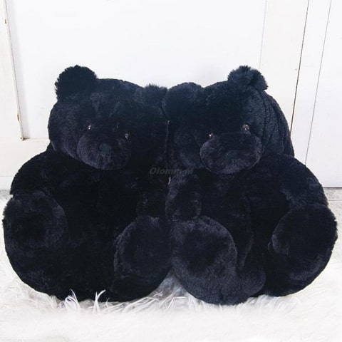 Comfy Teddy Bear Plush Slippers