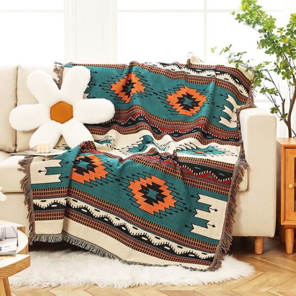 Vintage Pumpkin Sofa Cover Blanket