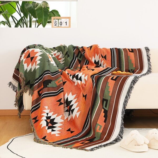 Vintage Pumpkin Sofa Cover Blanket