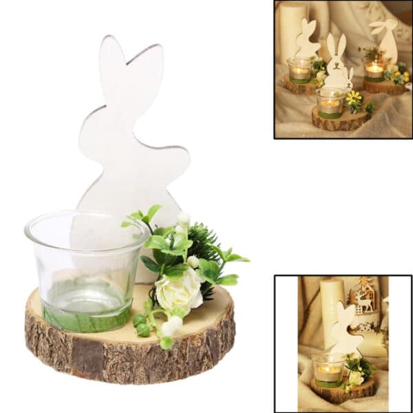 Easter Bunny Nordic Candle Holder Rabbit