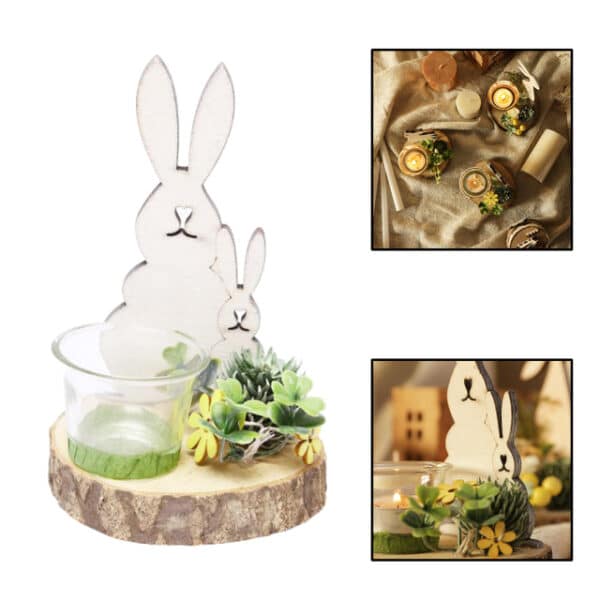 Easter Bunny Nordic Candle Holder Rabbit