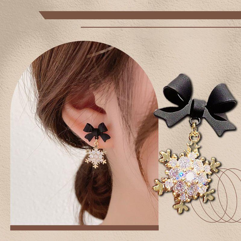 Bow Snowflake Earrings