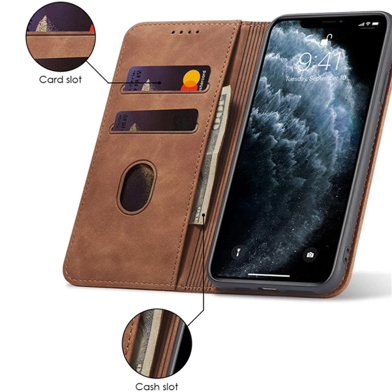 Boweike Leather Flip Phone Bags Cover