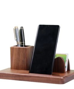 Desk Organizer Wood Pen Holder