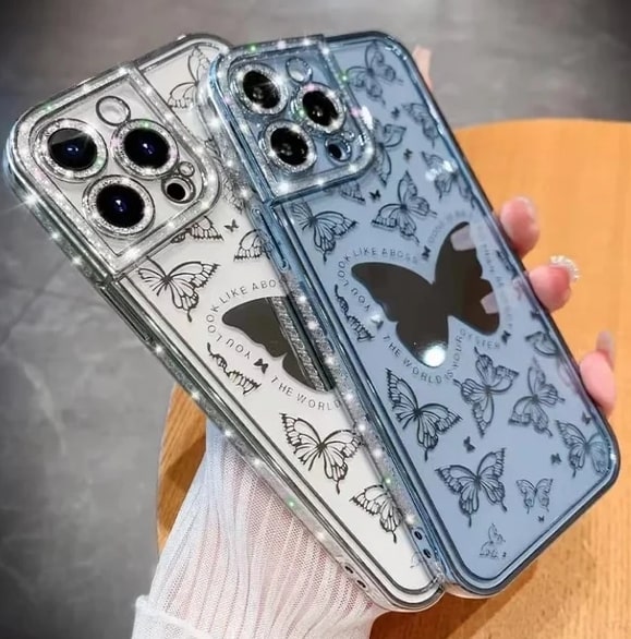 Butterfly Flash Diamond Case Cover For iPhone