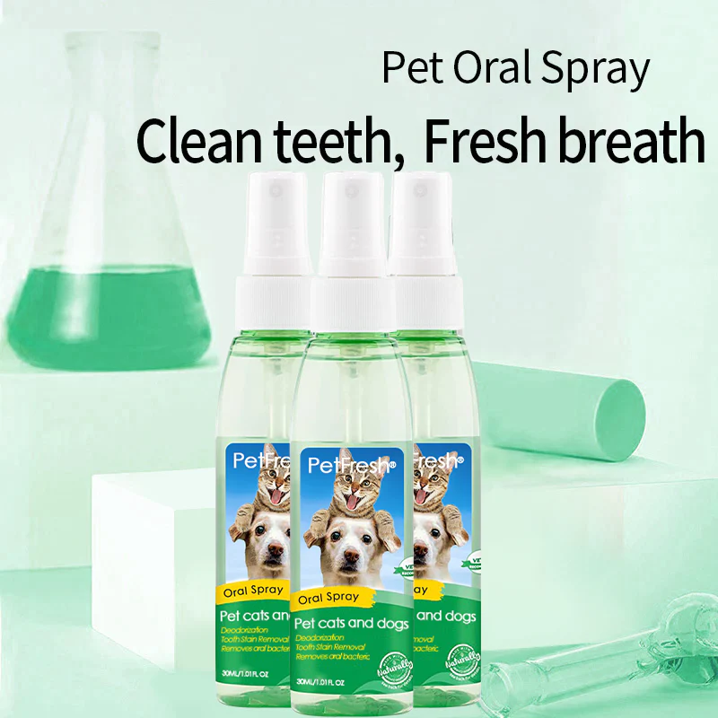 PetFreshŽ Teeth Cleaning Spray for Dogs & Cats, Eliminate Bad Breath, Targets Tartar & Plaque, Without Brushing