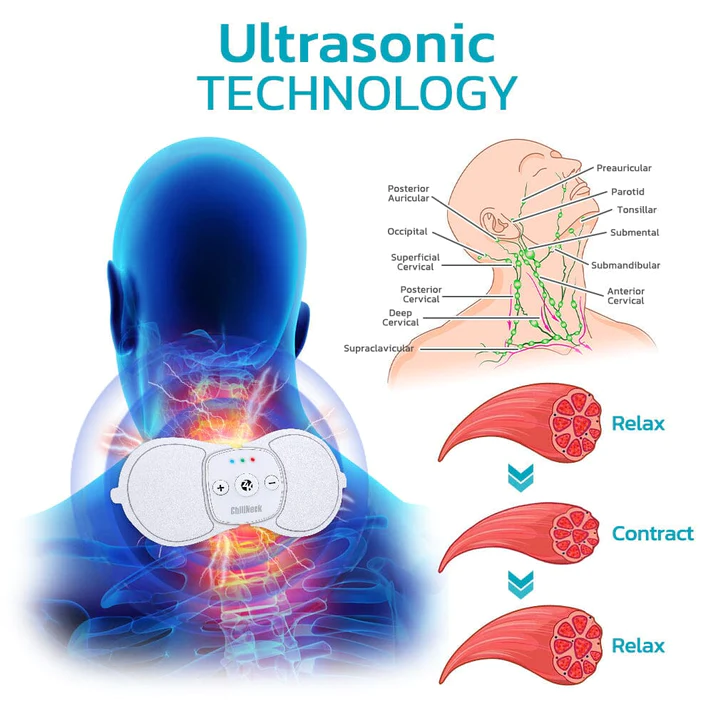 Furzero ChillNeck Ultrasonic Lymphatic Therapeutic Massager