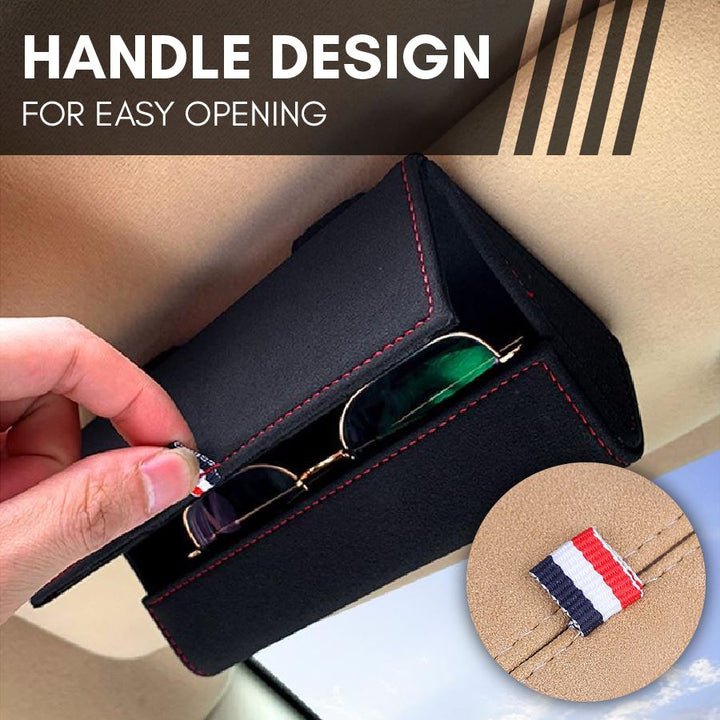 Car Clip-in Leather Glass Holder