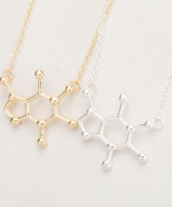 Caffeine Molecule Necklace