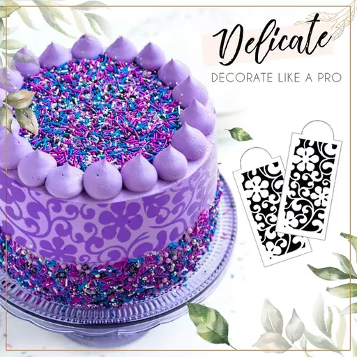 Cake Lace Decoration Stencil (Set of 10)