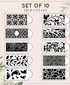 Cake Lace Decoration Stencil (Set of 10)