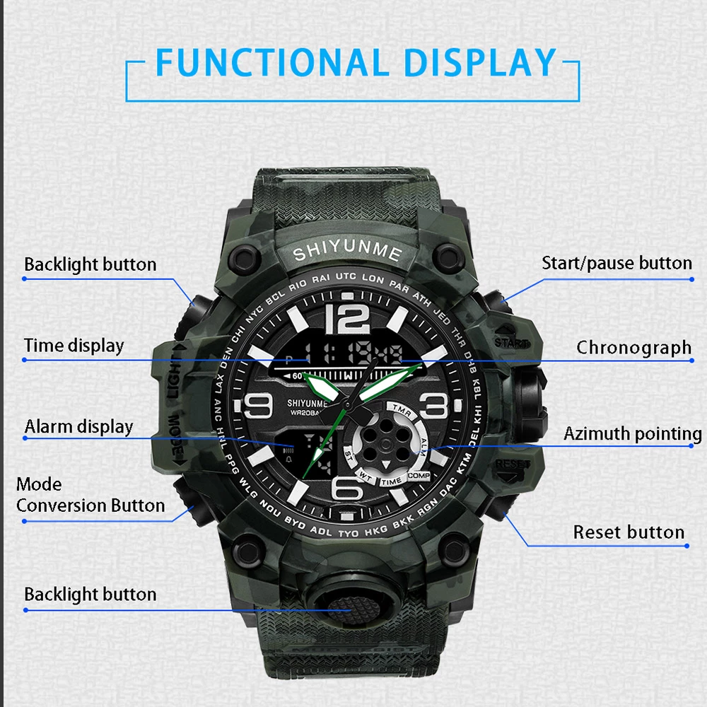 Joefox Camouflage Military Digital-Watch