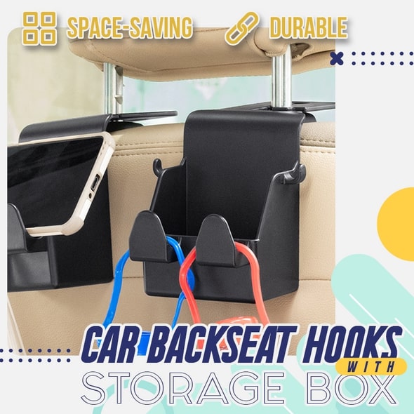 Car Backseat Hooks With Storage Box