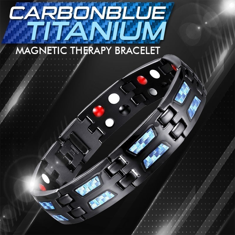 Carbon Blue Titanium Bracelet