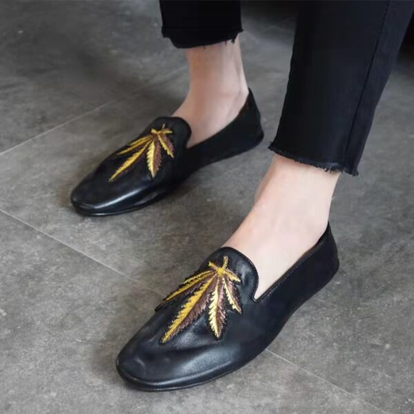 Japanese Style Casual Leather Slip-On Shoes