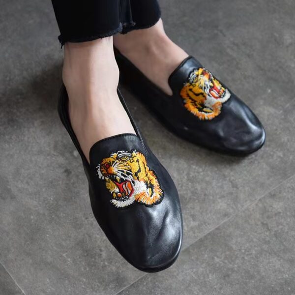 Japanese Style Casual Leather Slip-On Shoes