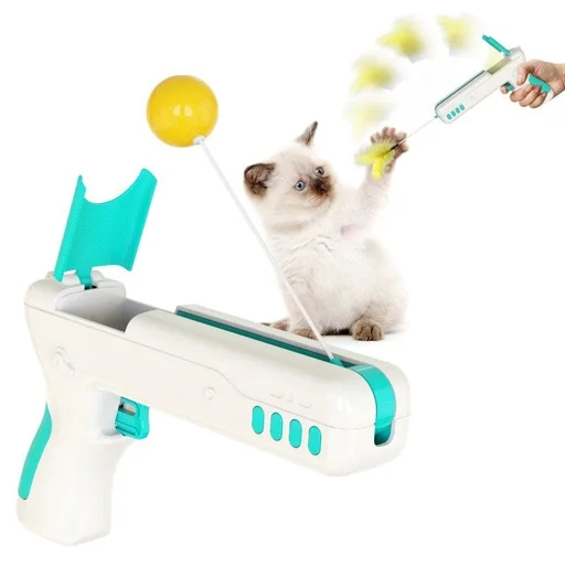 Interactive Cat Teaser Feather Wand