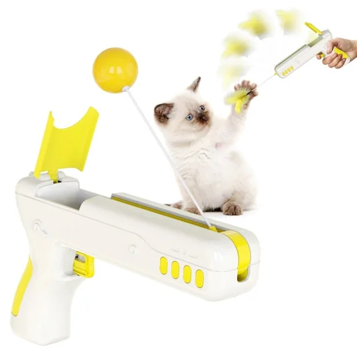 Interactive Cat Teaser Feather Wand