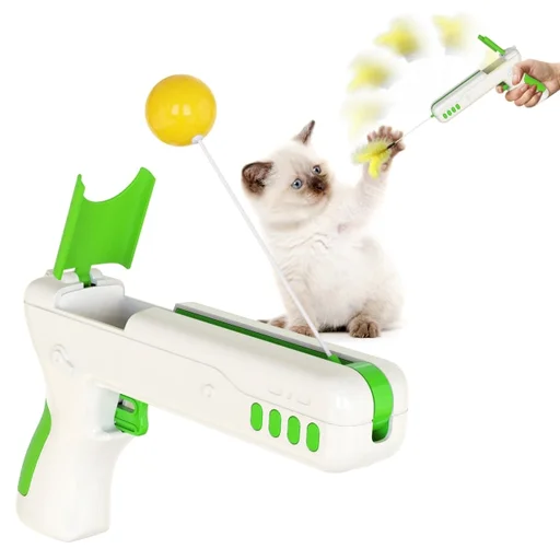 Interactive Cat Teaser Feather Wand