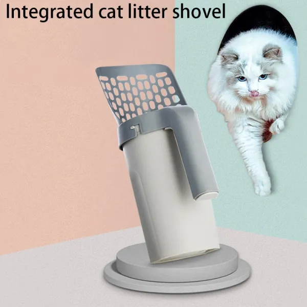 Cat Litter Scoop Integrated Detachable Deep Shovel Holder