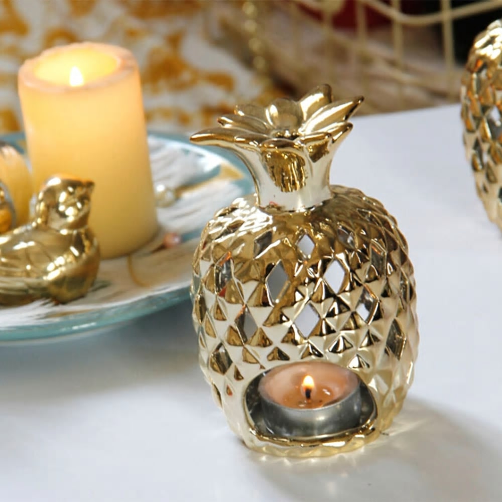 Ceramic Pineapple Candle Holder For Home DĂŠcor