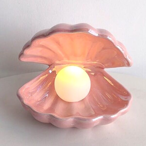 Ceramic Shell Lamp Pearl Night Light