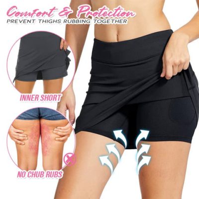 Chafe-Free Skort With Hidden Pocket