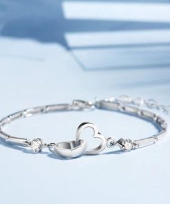 Clamped Hearts Bracelet