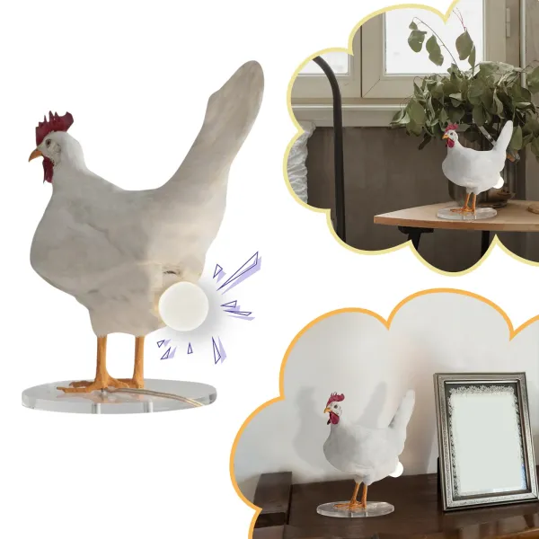 This Taxidermy Chicken Egg Lamp Exists