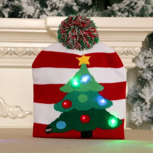 Christmas LED Light Knitted Beanies