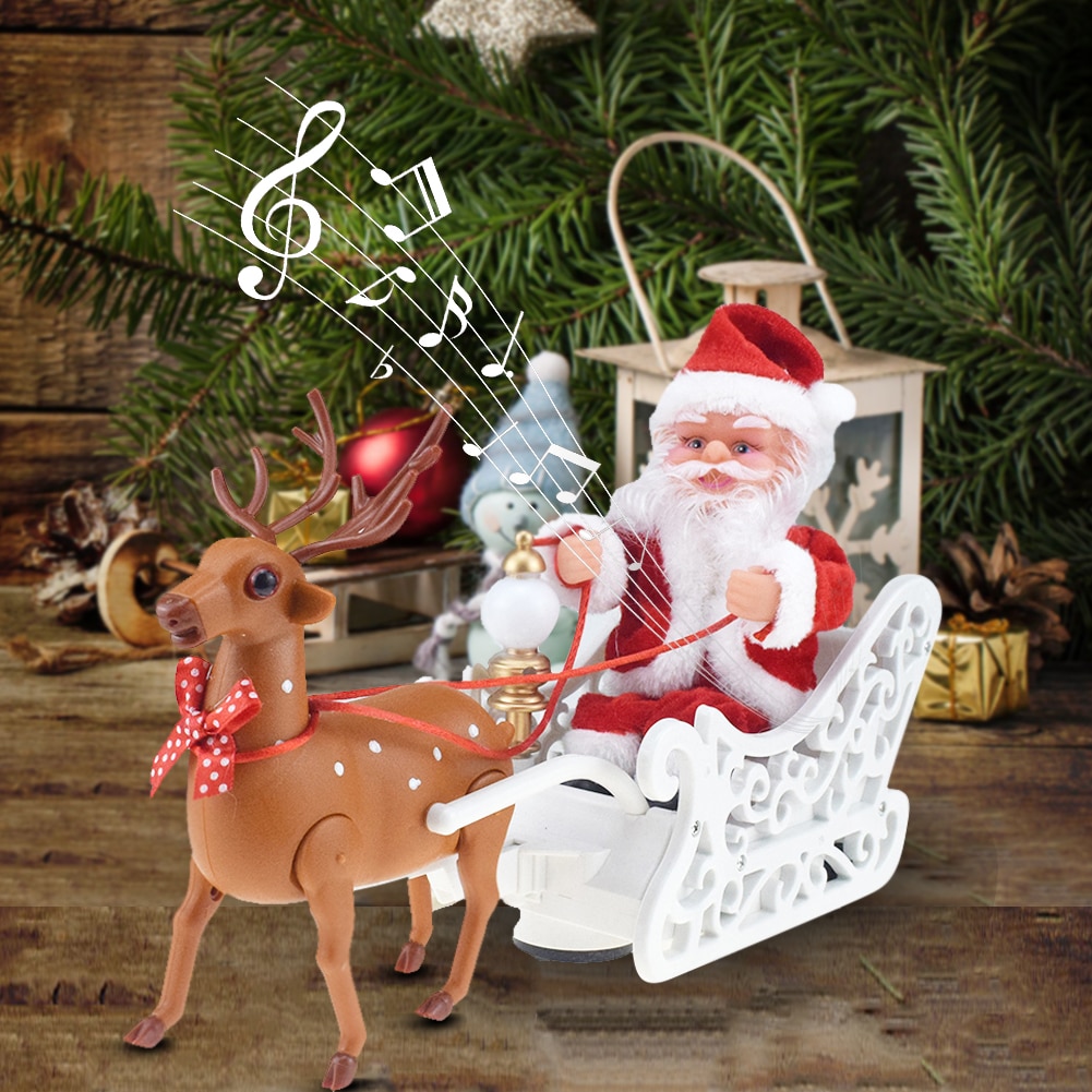 Christmas Riding Deer Santa Claus