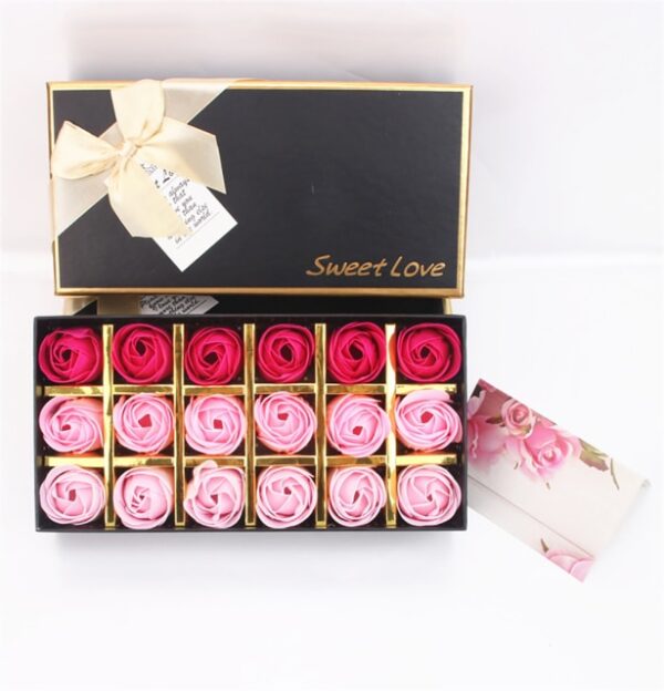 Valentine's Day Rose Soap Bear Gift Box