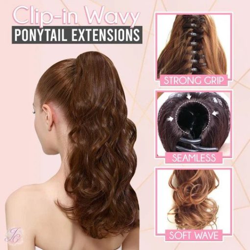 Clip-in Wavy Ponytail Extensions