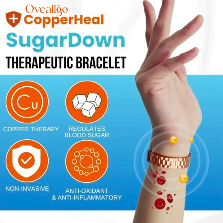 Oveallgo CopperHeal SugarDown Therapeutic Bracelet