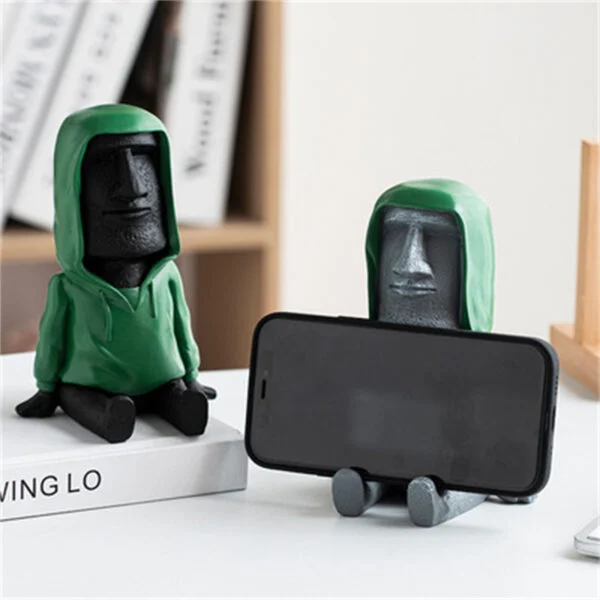 Creative Moai Stone Phone Holder