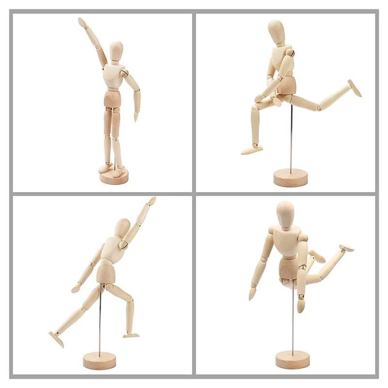 Wooden Human Mannequin Figurine For Body Base Drawing