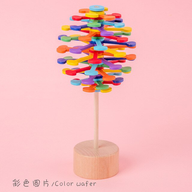 Wooden Lollipop Stress Relief Toy