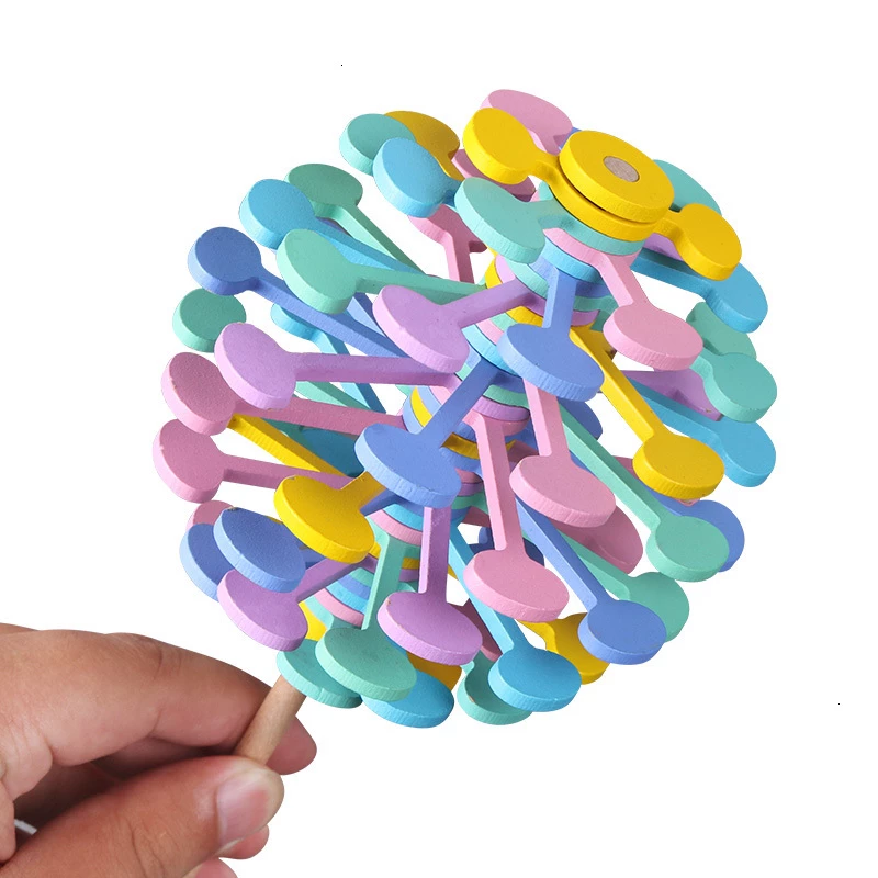 Wooden Lollipop Stress Relief Toy