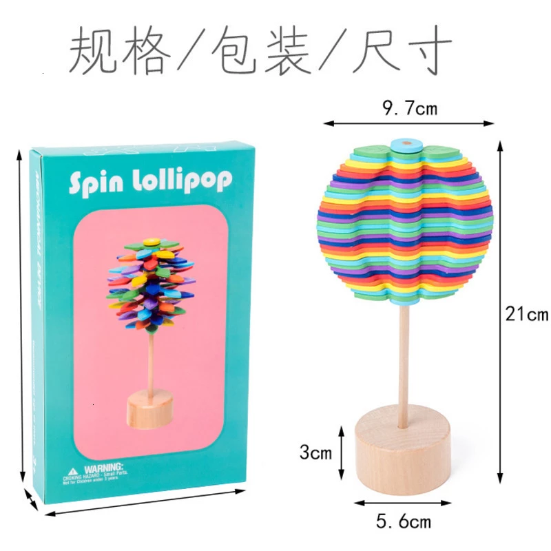 Wooden Lollipop Stress Relief Toy