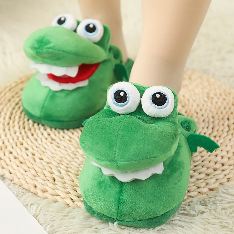 Christmas Crocodile Slippers With Open Mouth