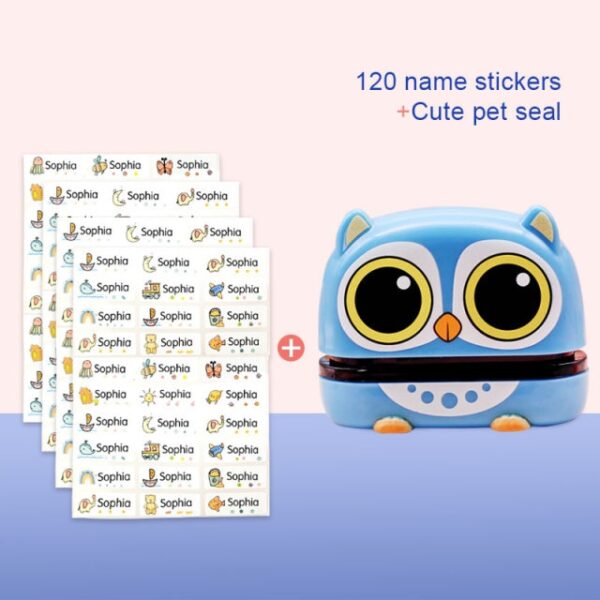 Cute Animal Shape Name Stamps