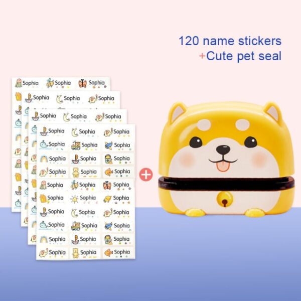 Cute Animal Shape Name Stamps