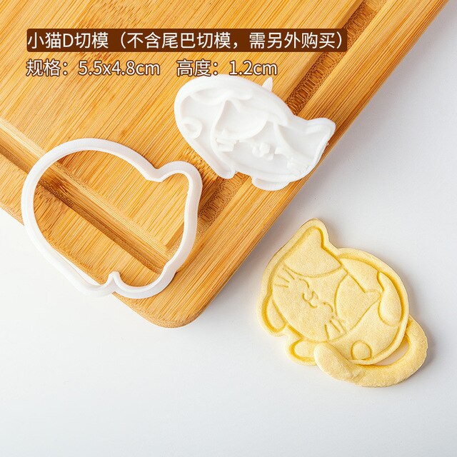 Cute Kitten Biscuit Mold