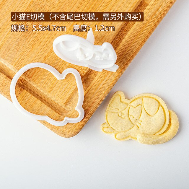 Cute Kitten Biscuit Mold