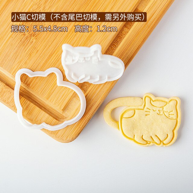 Cute Kitten Biscuit Mold