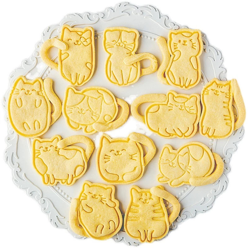 Cute Kitten Biscuit Mold