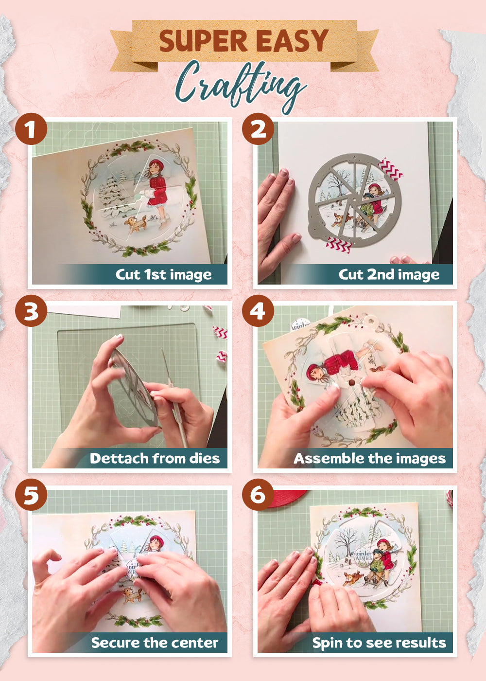 Magic Window Photo Spinning Card DIY Set