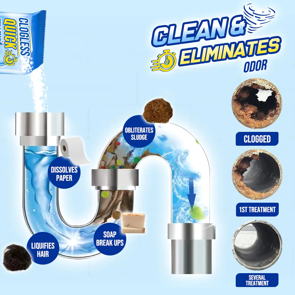 GFOUK Clogless Quick Sink and Drain Powder